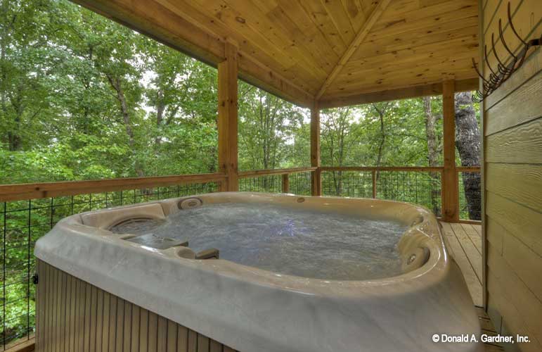Hot tub of The Dwight house plan 1601.