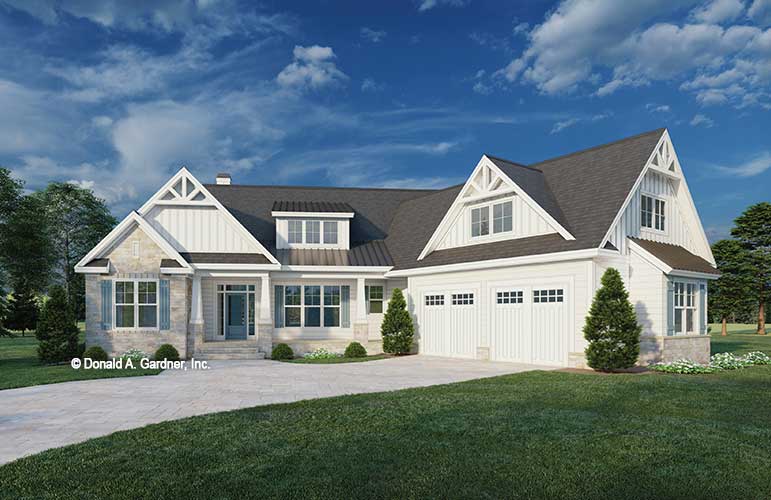 Front rendering of The Constance house plan 1523.