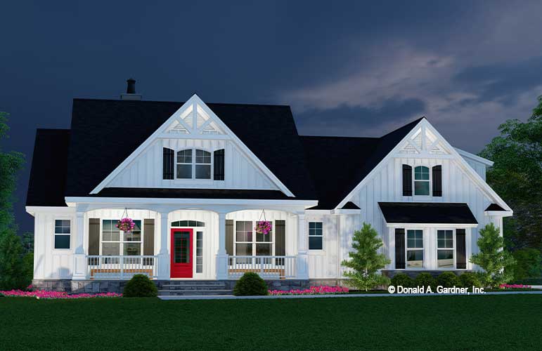 Front rendering of The Thomasina house plan 1497.