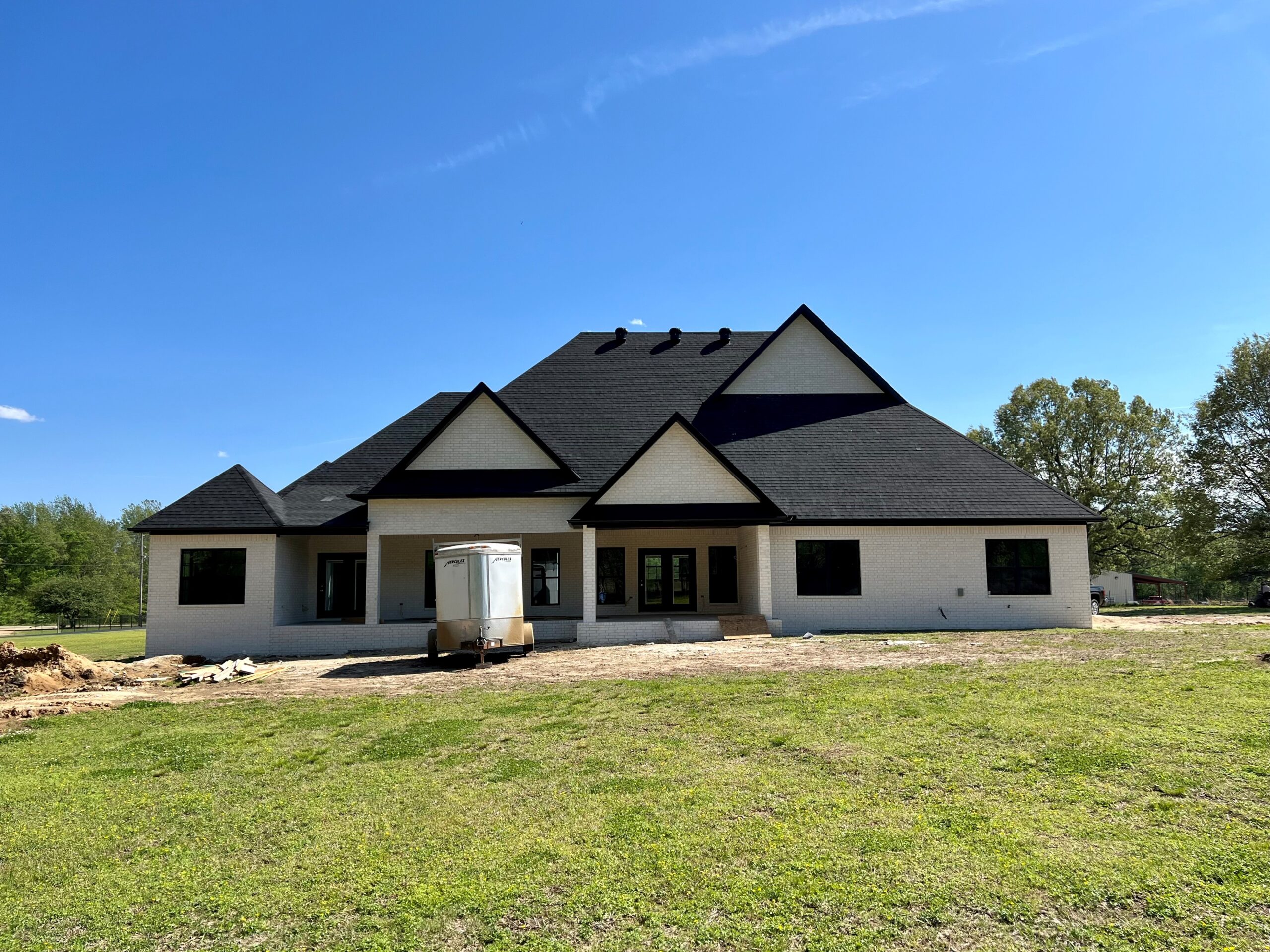 Exterior finishes of The Chesnee house plan 1290. 