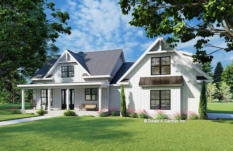 Front rendering of The Freya house plan 1537.