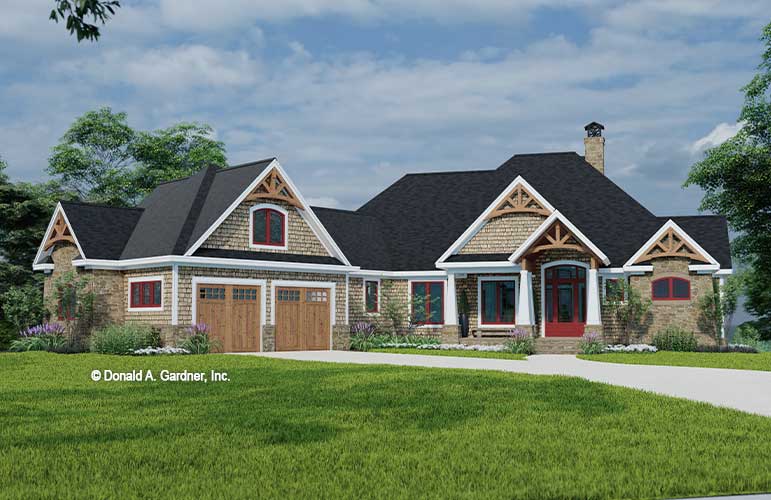 Front rendering of The Penelope house plan 1616-D. 