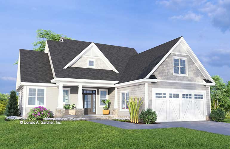 Front rendering of The Chloe house plan 1507.