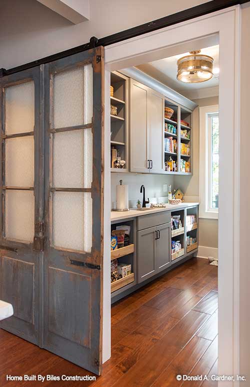 Dream pantry of The Mitchell house plan 1413-D. 