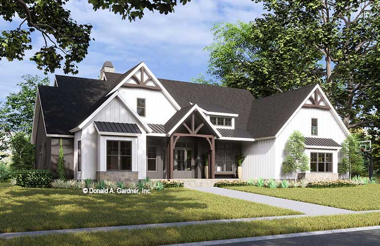 Front rendering of The Naomi house plan 1809.