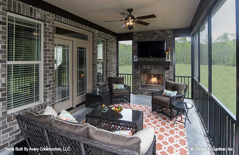 Luxury outdoor living of The Spotswood house plan 1310. 